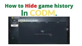 How to Hide Game History in CODM. English.