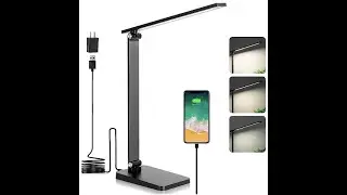 Professional eye protection touch controllable folding desk lamp with charging port#tablelamp