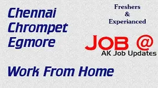 Jobs in Chennai 2020 l Work From Home l Immediate Joiners l