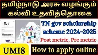 tn gov scholarship scheme 2024-2025 | post metric scholarship | pre metric scholarship | UMIS |