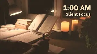 Study With Me | Quiet Night | Soft Piano in Background 🌙