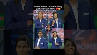 Indian women Cricketer lovely picture in KBC show &hearts;️#harmanpreetkaur #kbc #amitabhbachchan #wpl2026