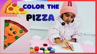 How to color in pizza | COLOR activity for toddlers | kids' fun #kids #colors #pizza #learning