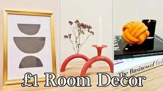POUNDLAND DIY ROOM DECOR HACKS, Mid Century Modern Minimal Abstract Art, West Elm Dupe Ideas