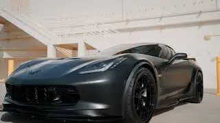 Matte Black C7 Corvette Grand Sport - E5 Custom Corvette Wheels