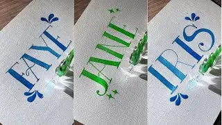Beautiful Name Lettering with a Glass Pen ✍️ | NhuanDaoCalligraphy