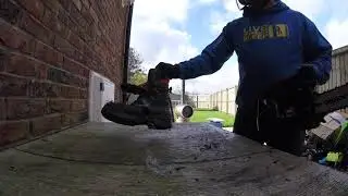 Testing chainsaw boots
