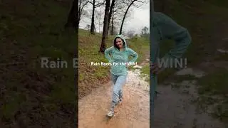 Mama got to try out her rain boots today! #rain #mud  #farmlife