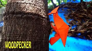 Origami Woodpecker | Origami bird | Origami Tutorial | Paper craft