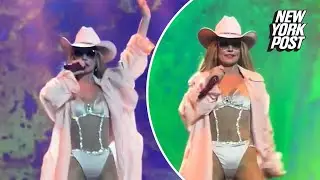 Shania Twain’s latest costume choice divides fan: ‘Is that rhinestone Depends?’