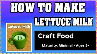 How To Make LETTUCE MILK in CRAFT FOOD ROBLOX [Unlock New Recipe] [walkthrough]