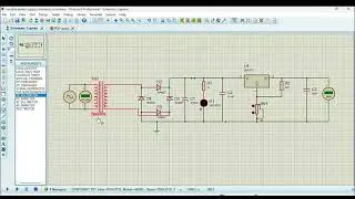 SIMULATION OF A VARIABLE POWER SUPPLY(LM317) IN PROTEUS