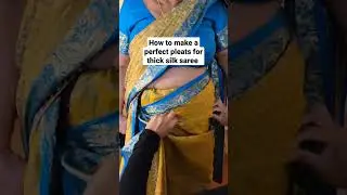 Hip pleats tips:Multiple side pleats tricks for thick saree. #hippleats #sareedrapping  #pleats