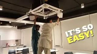 How to open ceiling AC & professional services with high pressure washer machine
