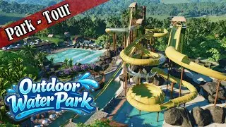 Beautiful Outdoor Waterpark - Aqualand | Planet Coaster 2 (made by SplashZone) [Park-Tour]