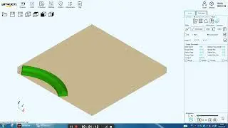 Profiling/Contouring cutting of GQ-3220D 5 Axis Stone Cutting Machine