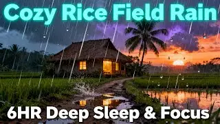 COZY Rice Field House Rain  6HR Deep Sleep & Focus