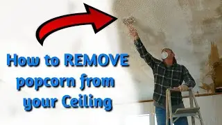 Easiest way to Remove Popcorn from you CEILING! - Flip house remodel part 4