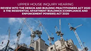 Review into building regulation related draft government bills hearing - 11 August 2025