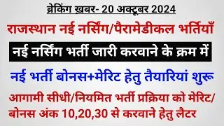 नई आगामी नर्सिंग/पैरा भर्ती बोनस+मेरिट से, तैयारियां शुरू, CHA/NHM वालो का मुद्दा भी - राजस्थान