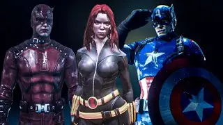 Демонстрация новых костюмов Arkham Knight, Marvel Avengers и DC Heroes Mod