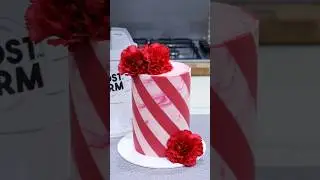 Stripe Marble Cake using Tape and Frost Form! 💕 #cakedecorating #marble #shortsyoutube #shorts