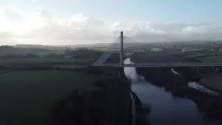 Drone Clips - Mary McAleese Boyne Valley Bridge, Drogheda, Co. Meath / Co. Louth, Ireland