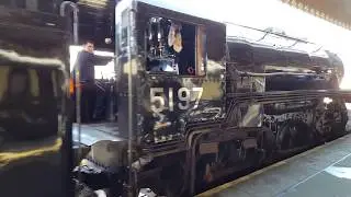 Steam Locomotive USATC 5197 at Kingswear railway station on the Dartmouth Steam Railway