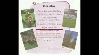 comptine : Petit village . l'&eacute;cole des mots 2 aep