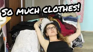 Huge Closet Clean Out! trying on and giving away tons of clothes