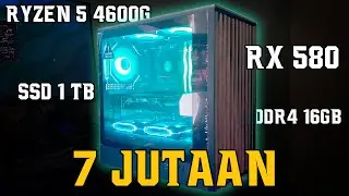 RAKIT PC 7 JUTAAN | Ryzen 5 4600G | RX 580 | NVME 1TB | RAM 16GB