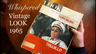 ASMR Vintage 1965 LOOK Magazine (Whispered only) Page turning with articles on Rock & Roll 1960's