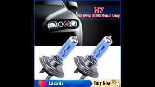 2pcs White 12V H7 100W 6000K Xenon Lamp Super Bright Halogen Car Headlight Bulbs