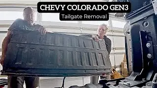  Gen 3 Chevy Colorado/Canyon Tailgate Removal for dust intrusion kit install.