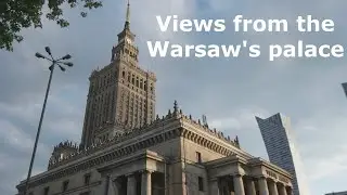 Visiting Palace of Culture and Science in Warsaw, views from the top!