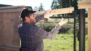 Установка системы Jewett Cameron Fence Adjust-A-Gate® AG36-3 на стальные столбы с пожизненной гар...