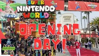 OPENING DAY at Super Nintendo World Hollywood! Virtual Line Reservation Tips! Full Walkthrough