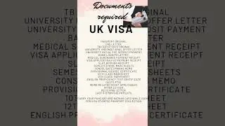 Documents checklist required for UK visa, #ukvisa #uk #ukvisaaccepted #ukvisagranted