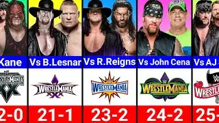 The Undertaker All WWE WrestleMania Opponents