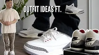 КАК СТИЛИСТИРОВАТЬ КРОССОВКИ JORDAN 3 WHITE CEMENT || НА НОГАХ/ОБЗОР