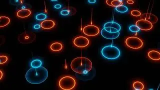 Orange Blue Neon Drops Background 4K Loop Video | No Copyright Background Video