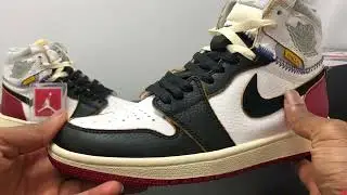 REAL VS FAKE UNION LA AIR JORDAN 1 BLACK TOE StockX PLUS BLACKLIGHT TEST  AND ON FOOT REVIEW!