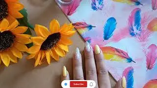 Pretty flowers nail art| White flower 💮