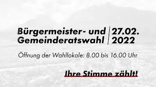 Gemeinderats- und B&uuml;rgermeisterwahlen 2022