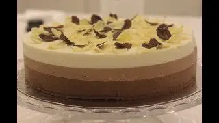Entremet aux trois chocolats  //كيك موس الشوكولاته