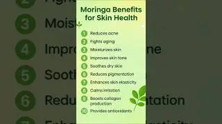 10 amazing Moringa benefits for skin health! 🌿 #skincare #shorts #skinhealth #viral