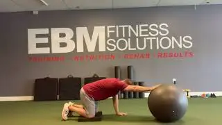 Lat stretch on ball tutorial - EBM Fitness Solutions