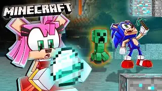 💎 DIAMOND HUNTERS!! - Sonic & Amy Play MINECRAFT LIVE!! (Episode 3)
