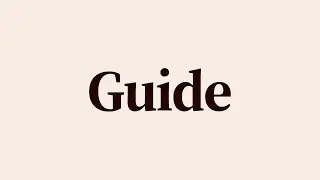 Guide Meaning and Definition