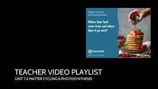 Unit 7.4 Matter Cycling & Photosynthesis Teacher Playlist Introduction